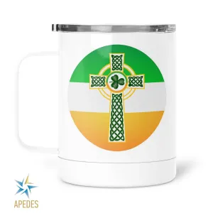 Irish Celtic Crest Ireland Flag Stainless Steel Travel Mug 13 OZ