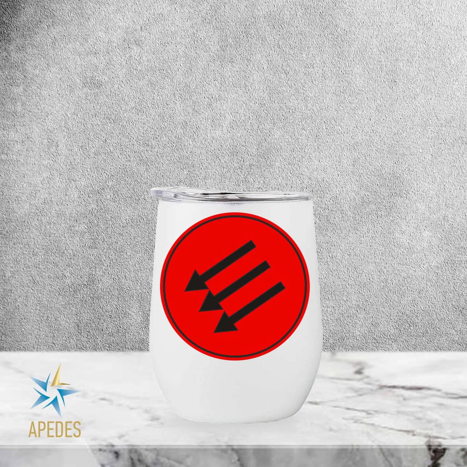 Iron Front Eiserne Front German Paramilitary Organization Stainless Steel Stemless Wine Cup 12 OZ