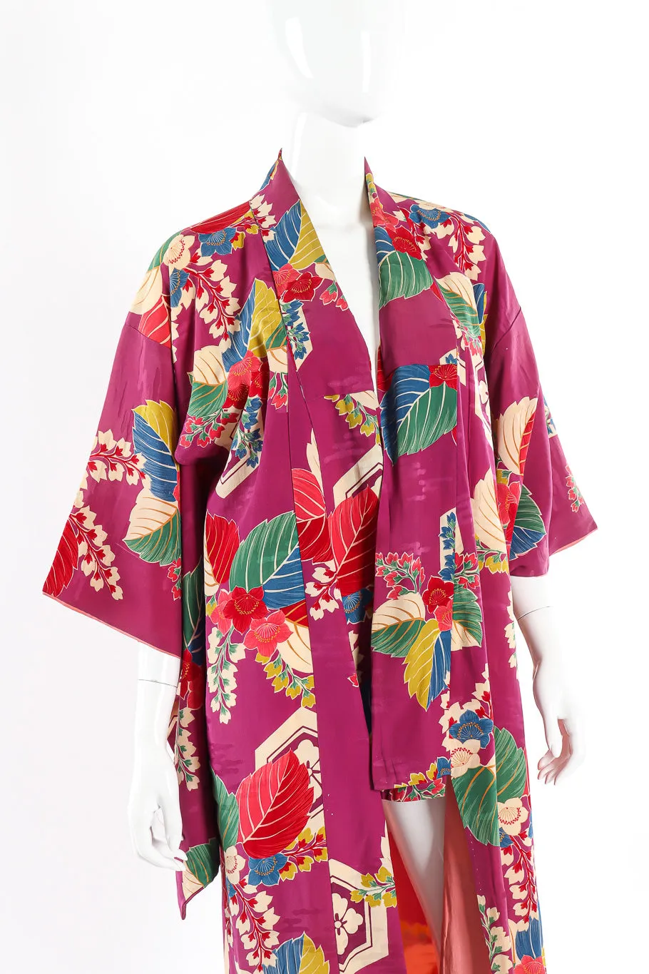 Japanese Tropical Tile Kimono