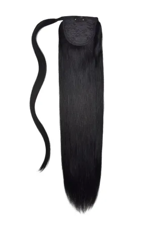 Jet Black (#1) Straight Up Wrap Around Ponytail Extension