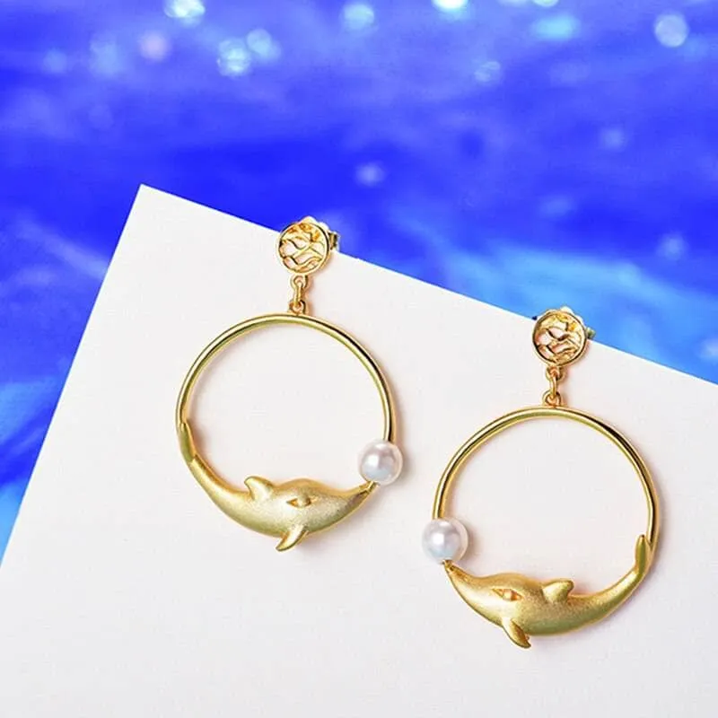 Joyful Dolphin Park Dangle Earrings