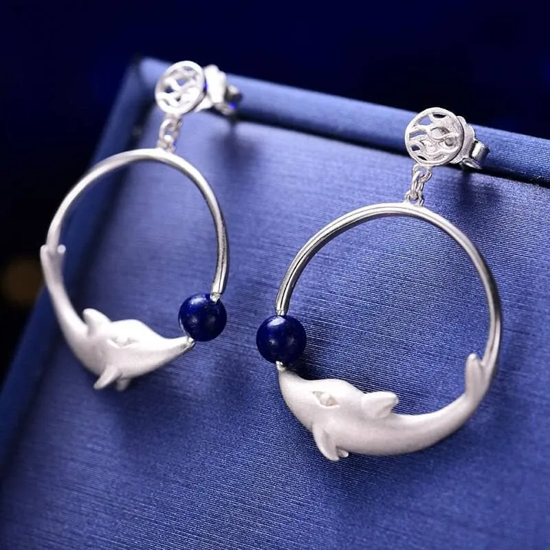 Joyful Dolphin Park Dangle Earrings
