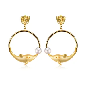 Joyful Dolphin Park Dangle Earrings