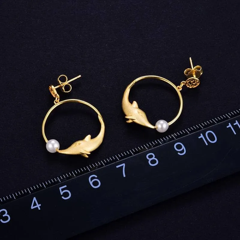 Joyful Dolphin Park Dangle Earrings
