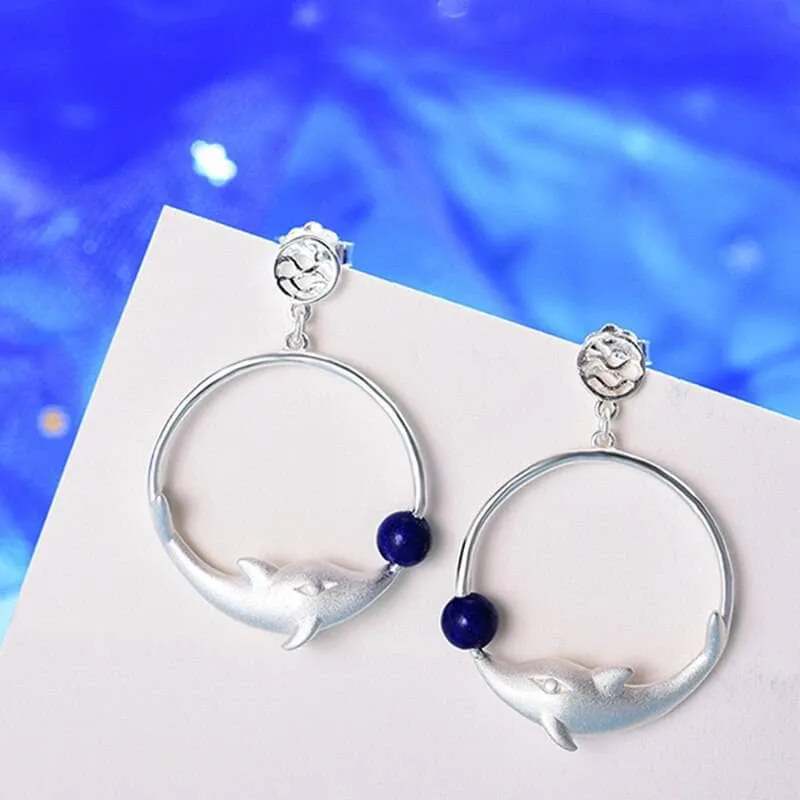 Joyful Dolphin Park Dangle Earrings