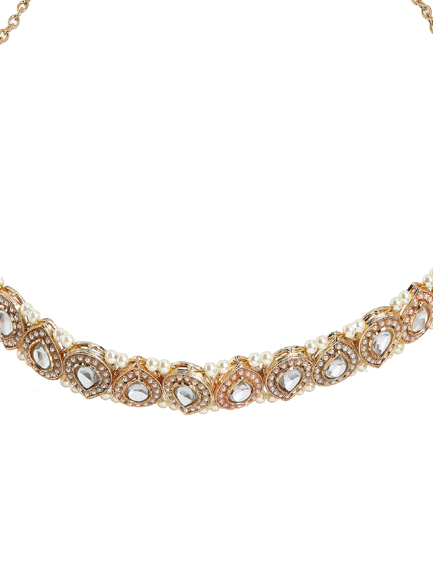 Karatcart Kundan Drop Studded Hairband