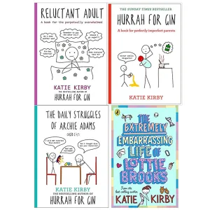 Katie Kirby 4 Books Collection Set (Hurrah for Gin, Life of Lottie Brooks, Hurrah for Gin, Archie Adams (Aged 2 ¼))