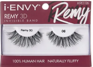 Kiss I Envy Remy 3D Invisible Band 100% Human Hair Eyelashes-KREI06