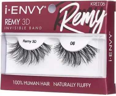 Kiss I Envy Remy 3D Invisible Band 100% Human Hair Eyelashes-KREI06