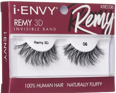 Kiss I Envy Remy 3D Invisible Band 100% Human Hair Eyelashes-KREI06