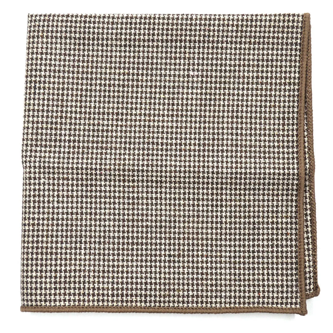 Knitted Point Polka Dot Brown Tie Set