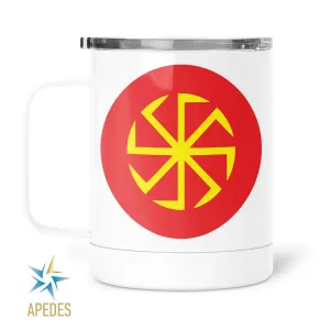 Kolovrat Slavic Solar Symbol Stainless Steel Travel Mug 13 OZ