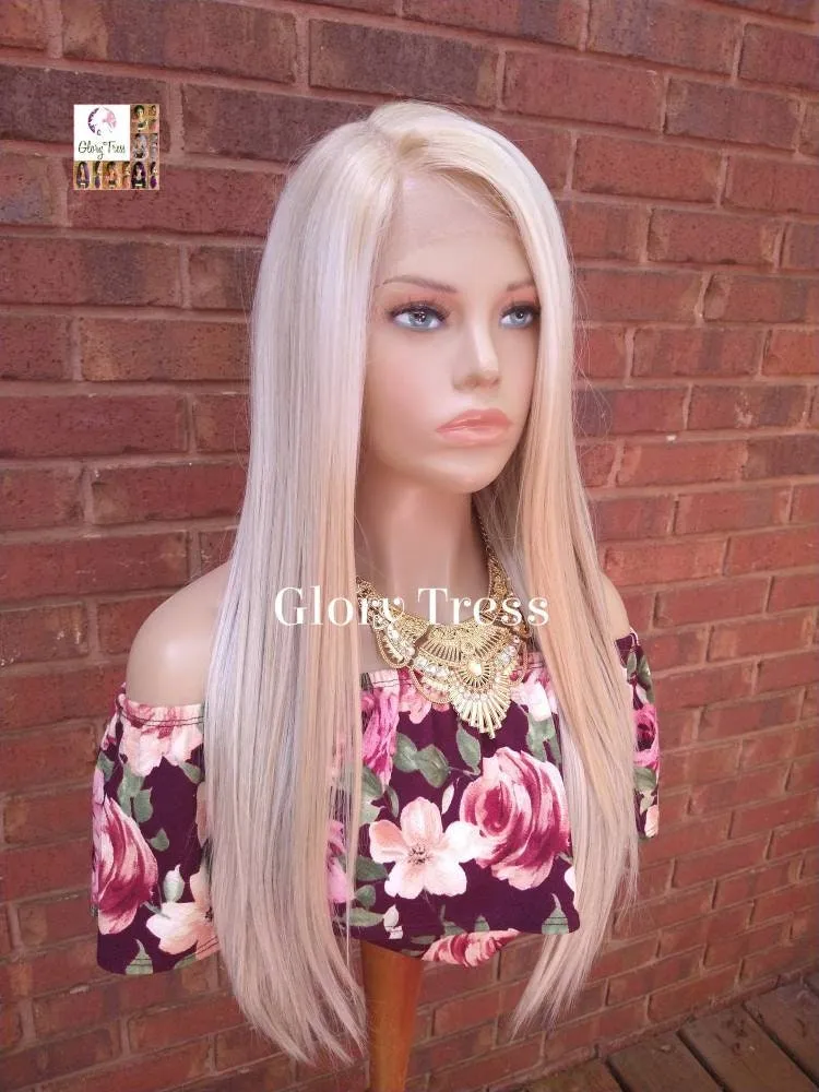Lace Front Wig, Ombre Ash Blonde Wig, Straight Wig, Blonde Wig, Glory Tress Wigs, Wigs, Wig, Heat Safe, On Sale  // YOU'RE AWESOME