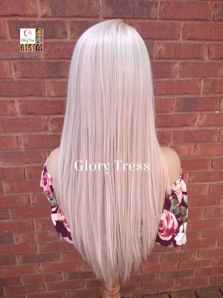 Lace Front Wig, Ombre Ash Blonde Wig, Straight Wig, Blonde Wig, Glory Tress Wigs, Wigs, Wig, Heat Safe, On Sale  // YOU'RE AWESOME