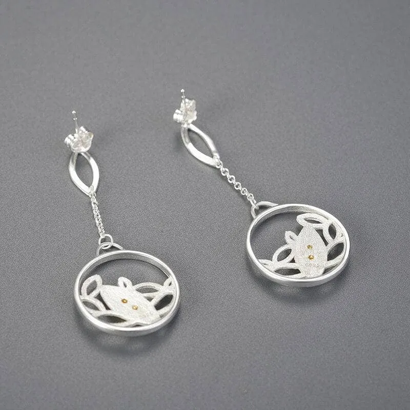 Ladybird Beetle Dangle Earrings