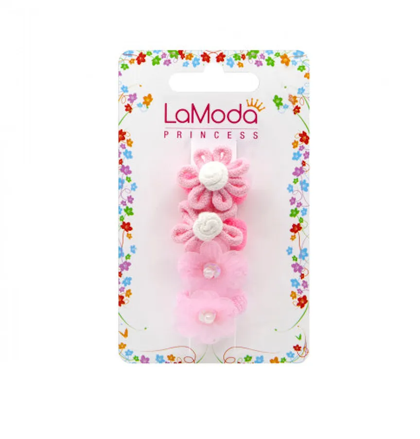 LaModa Princess Baby Girl Hair Elastics 4Pk