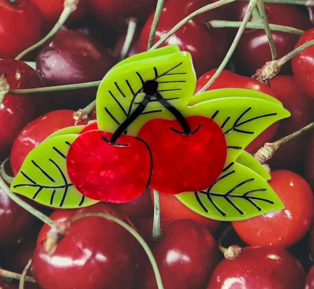 Large Cherries Hair Claw