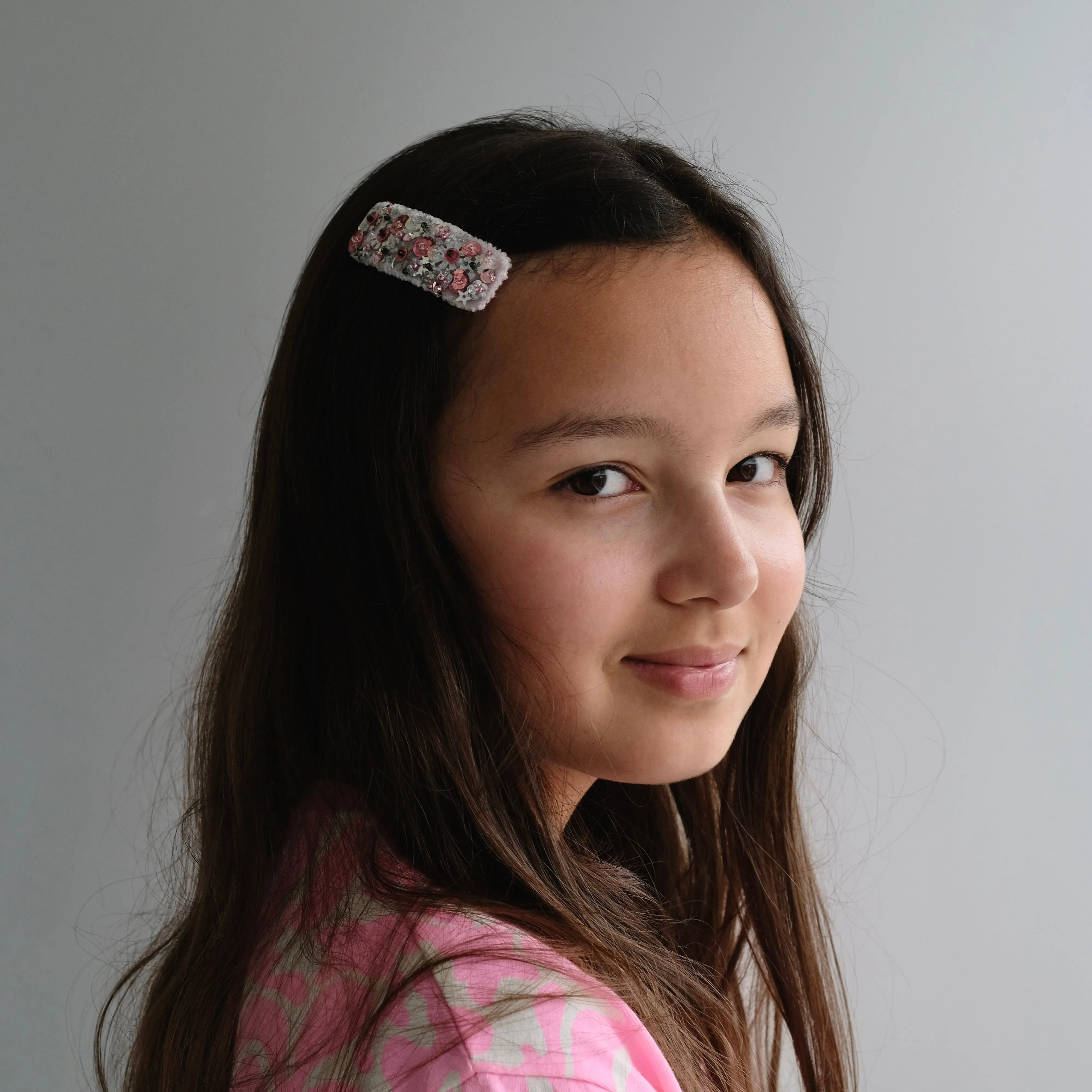 Large Hair Clip - English Rose