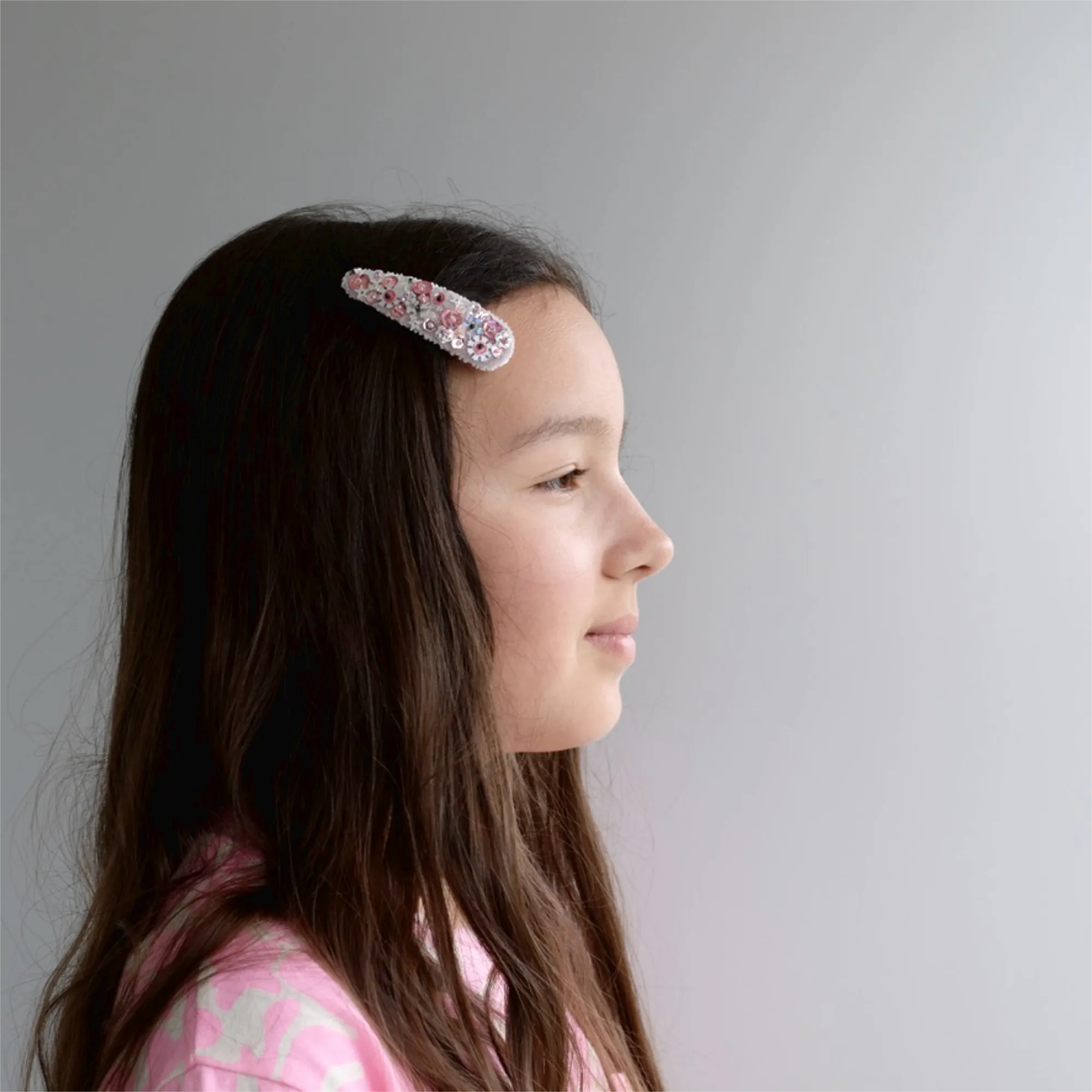Large Hair Clip - English Rose