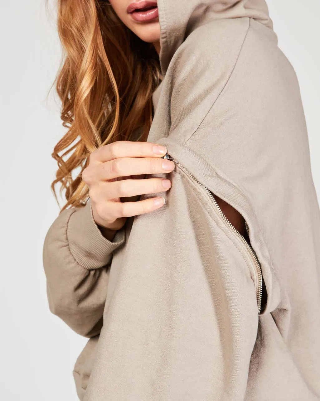 Layered Hooded Sweatshirt