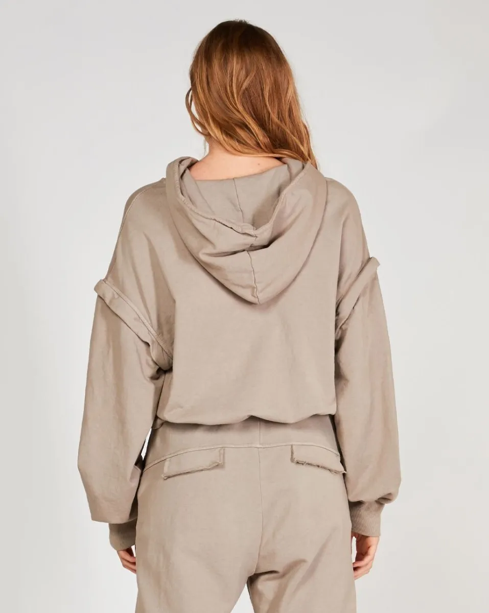 Layered Hooded Sweatshirt