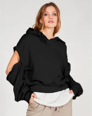 Layered Hooded Sweatshirt
