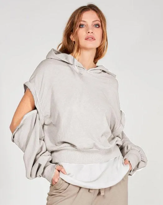 Layered Hooded Sweatshirt