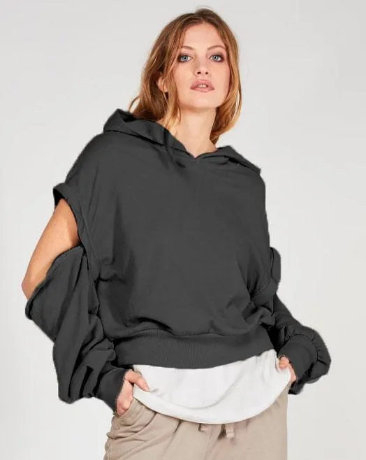 Layered Hooded Sweatshirt