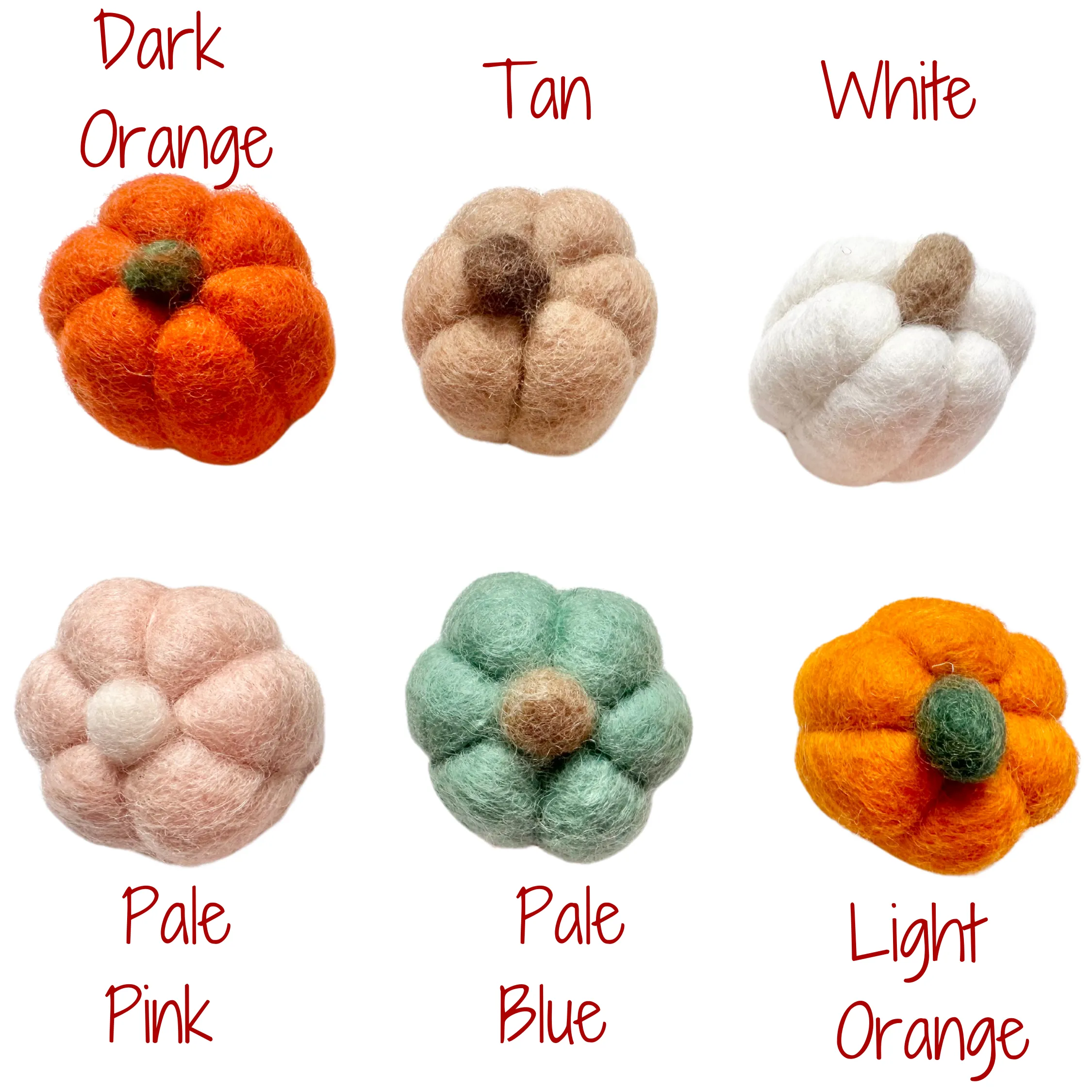 Light Pumpkin & Felt Ball Bouquet