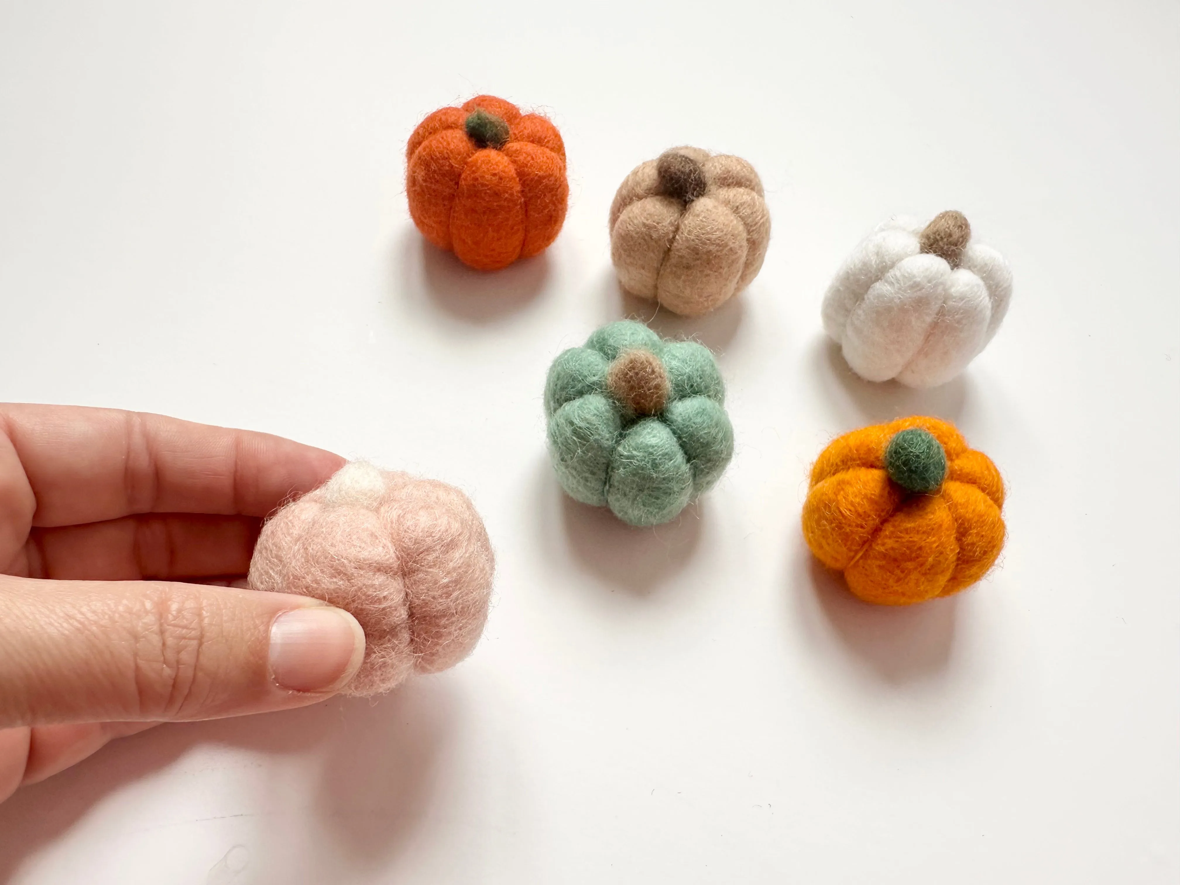 Light Pumpkin & Felt Ball Bouquet
