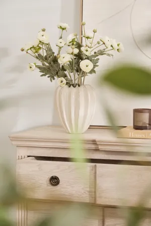 Lille White Ceramic Vase