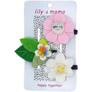 Lily and Momo Hair Clips - Spring Flower Fun