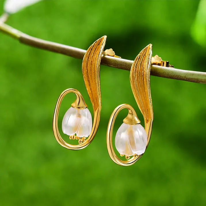 Lily of the Valley Flower Drop Earrings