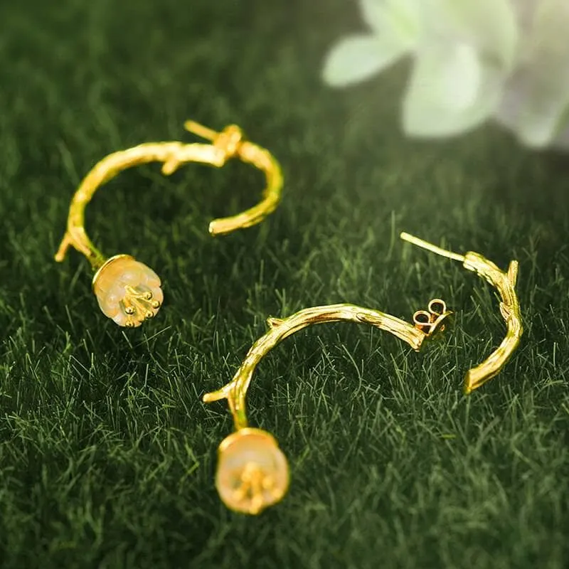 Lily of the Valley Flower Drop Earrings