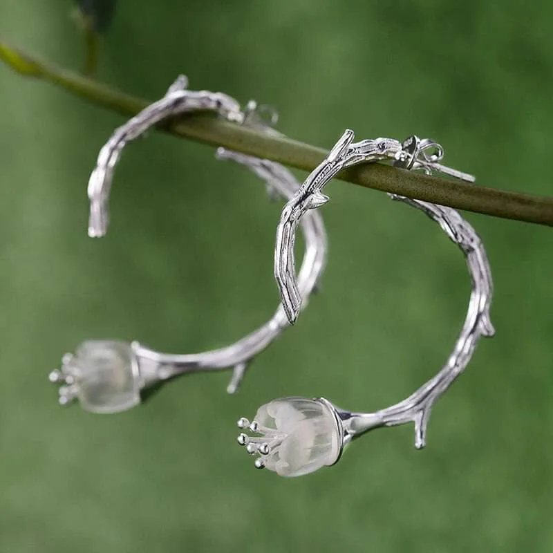 Lily of the Valley Flower Drop Earrings
