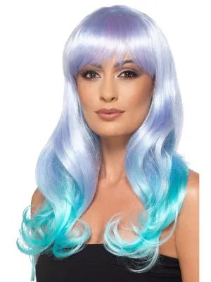 Long Wig Wavey with Fringe Wig Pastel