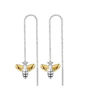 Lovely Honey Bee Dangle Earrings