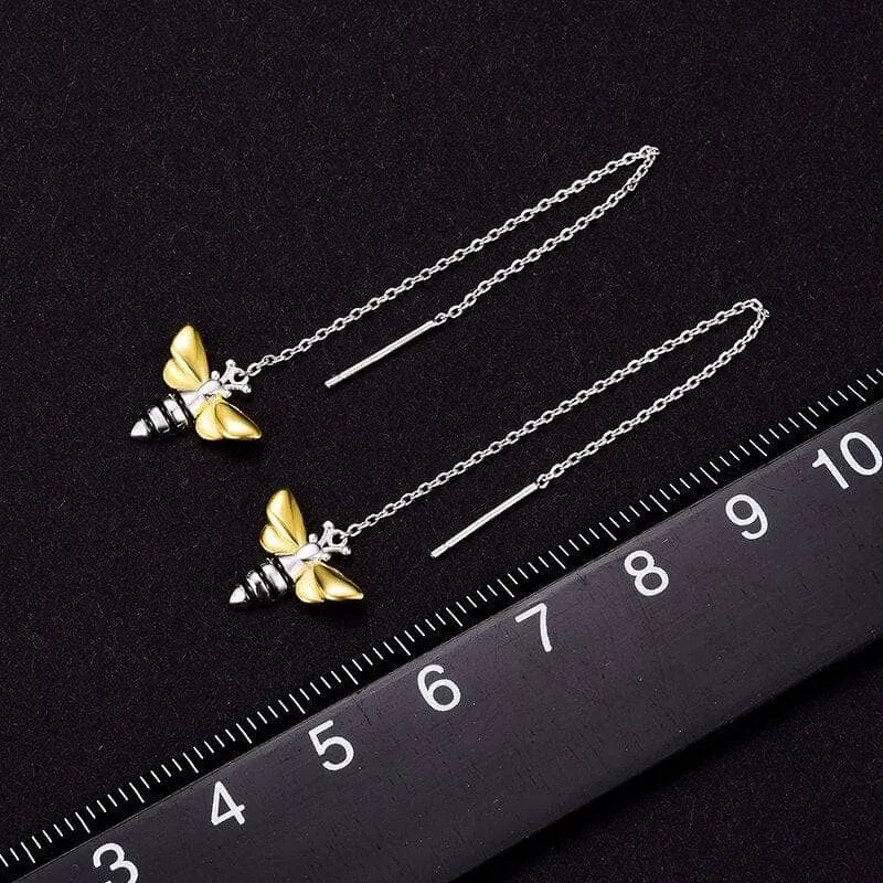 Lovely Honey Bee Dangle Earrings