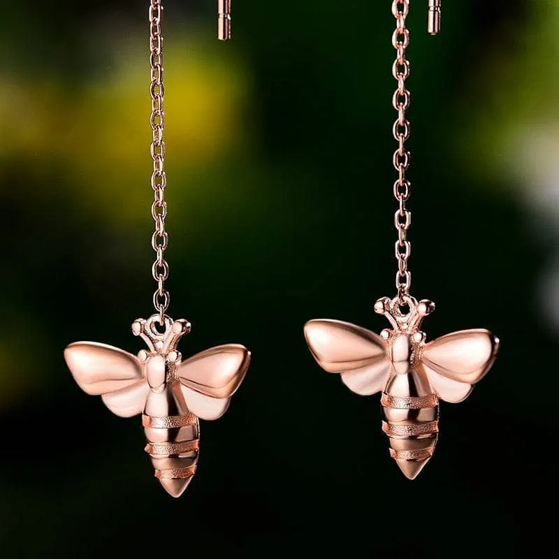 Lovely Honey Bee Dangle Earrings
