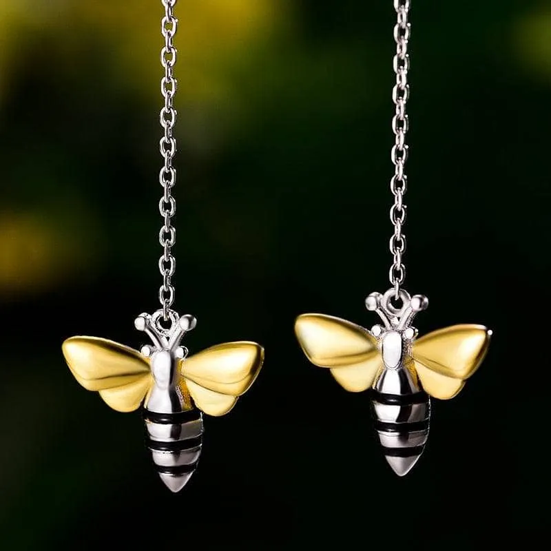 Lovely Honey Bee Dangle Earrings
