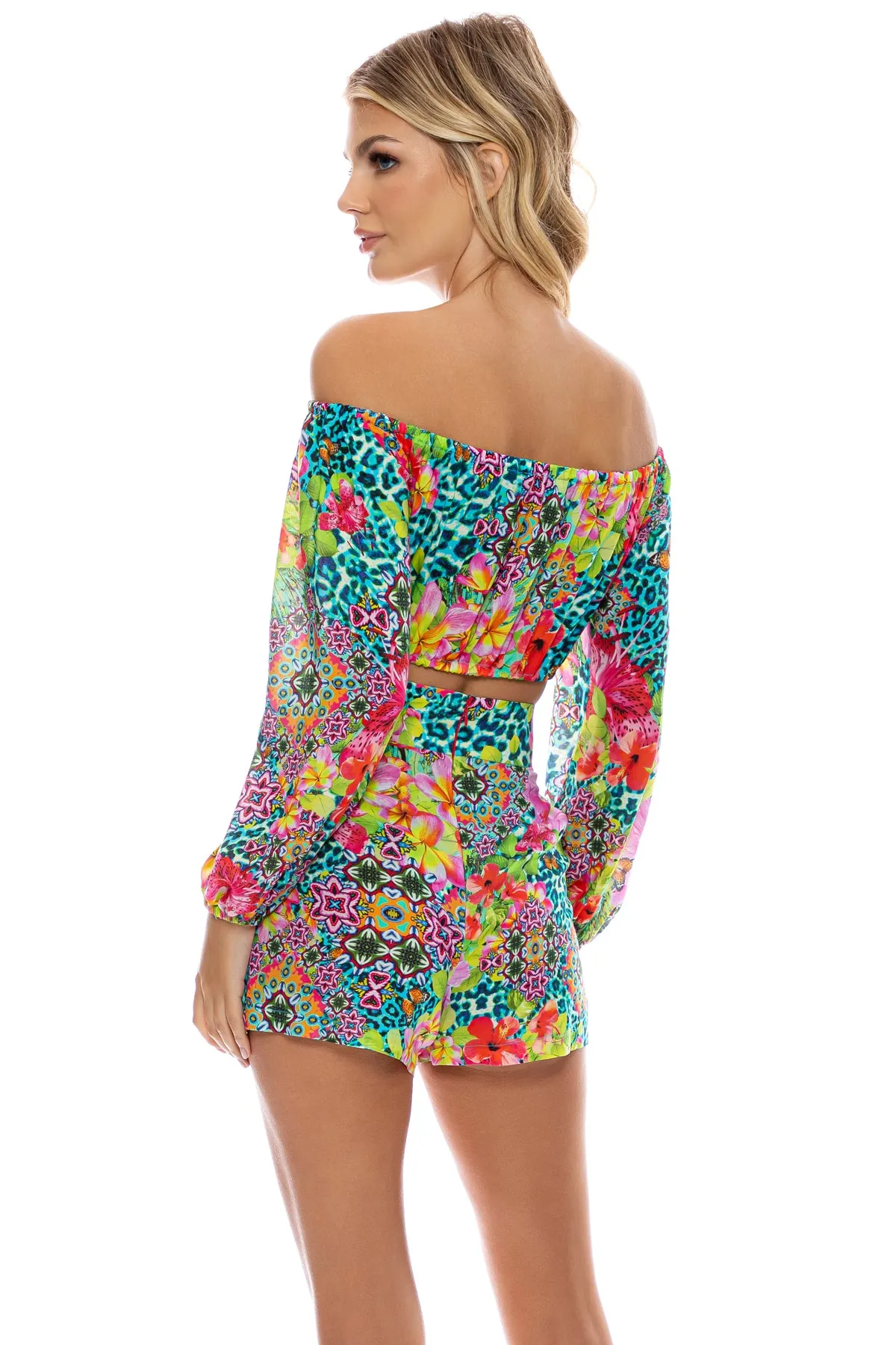LULI ISLAND - Crop Top & Shorts • Multicolor
