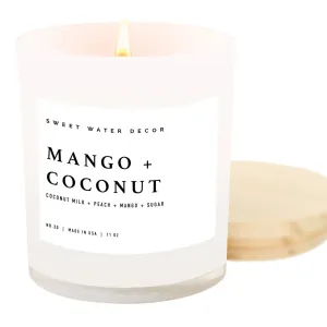 Mango and Coconut 11 oz Soy Candle - Decor & Gifts