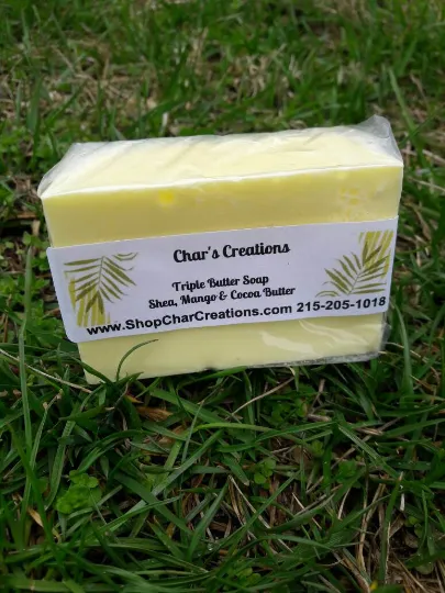 Mango butter, Shea butter, and Cocoa butter- Triple Butter Soap