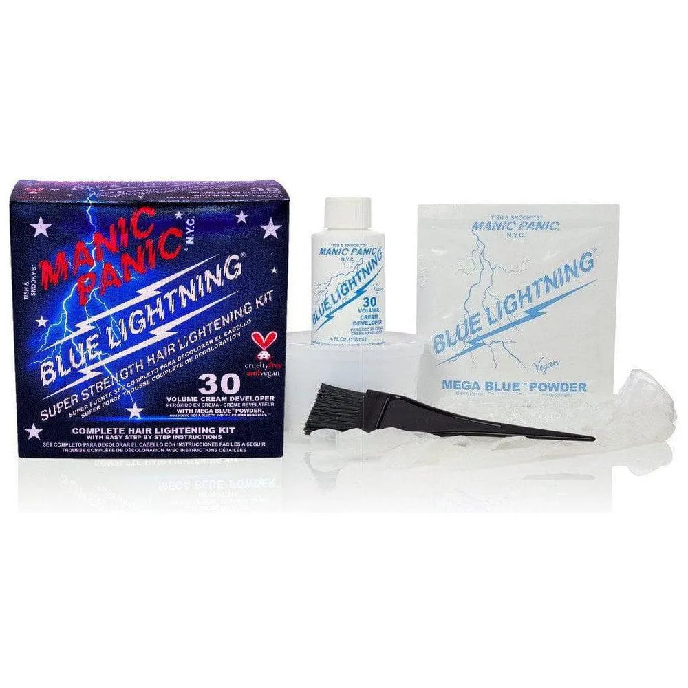 Manic Panic Blue Lightening Bleach Kit - 30 Volume With Mega Blue Powder