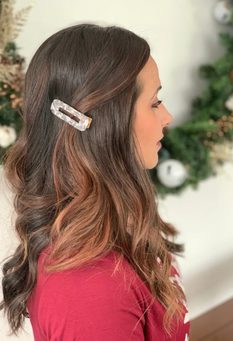 Marble Hair Clip Set