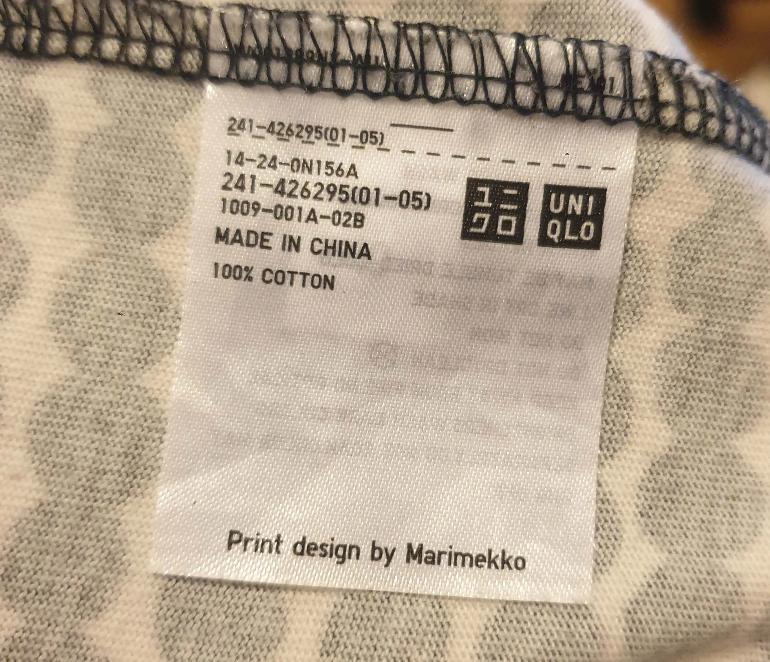 Marimekko x Uniqlo black and white polka dot print top size L