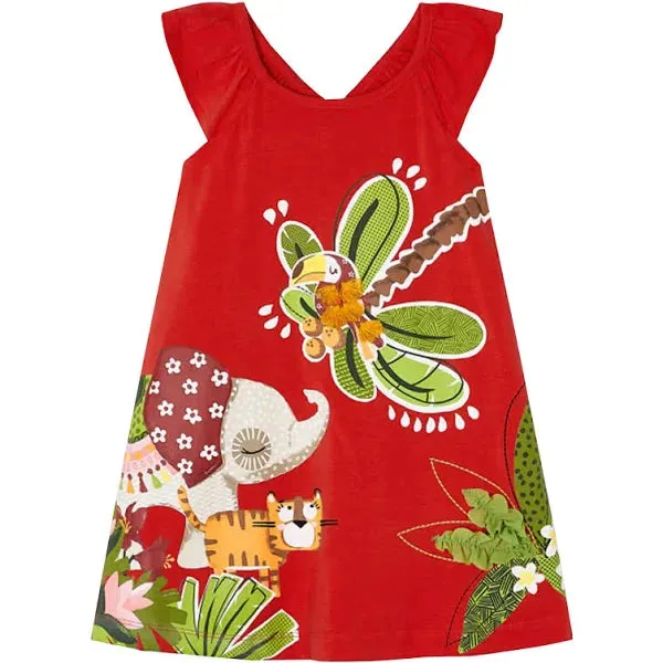 Mayoral Aqua Flamingo Dress