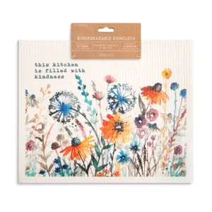Meadow Flowers Oversized Biodegradable Dishcloth