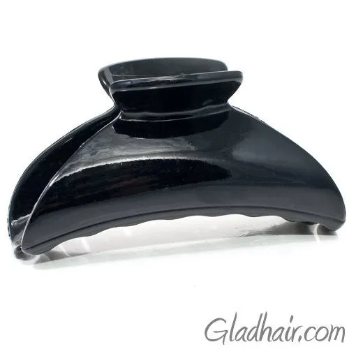Medium Black Plastic Hair Clamp Arch Style