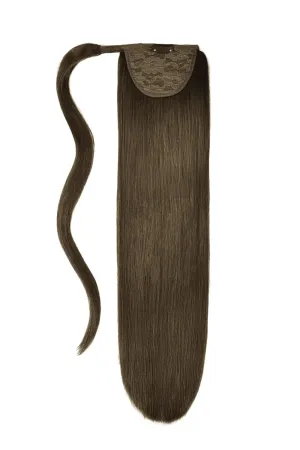 Medium Brown (#4) Straight Up Wrap Around Ponytail
